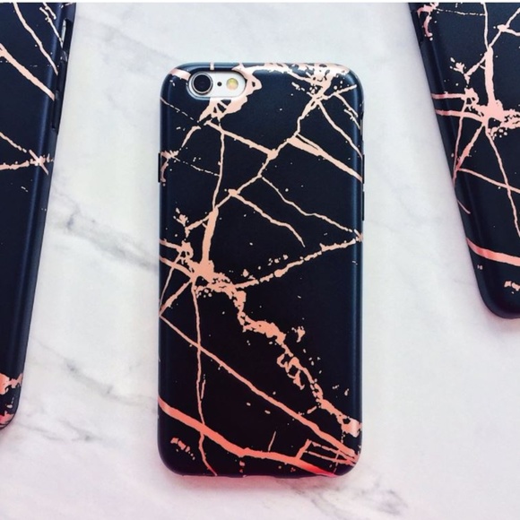 Accessories - iPhone Black Chrome Marble Case